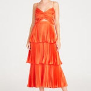 Amur pleated midi gown